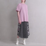 Zoelle Rose Pink Embroidered Tee